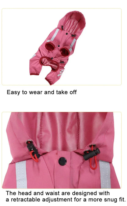 Reflective Waterproof Dog Raincoat